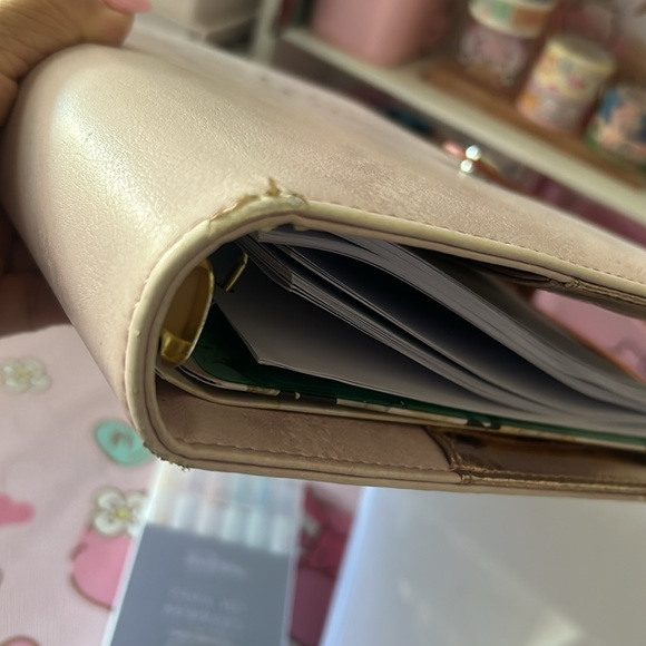 Inhale Exhale Agenda 52 Rose Gold Planner Binder with Planner stickers - Picture 7 of 11